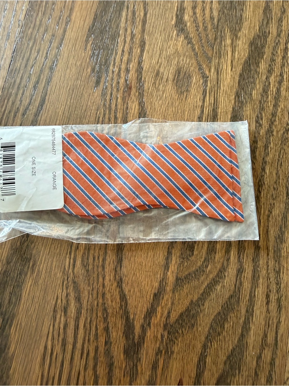Tommy Hilfiger Orange Striped Bow Tie with Blue & White Accents